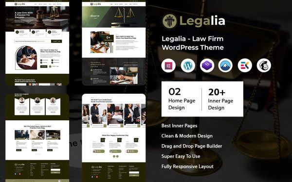Legalia - Law Firm WordPress Theme - Image 1