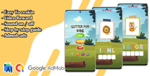Letter for kids learn animals names game codermarket.png