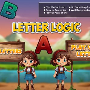 Letter Logic Game - Educational Game for Kids | HTML5, Android | Construct 3 Game