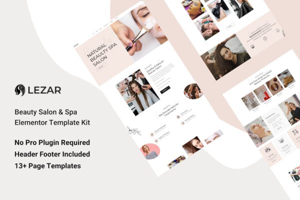 Lezar Beauty Salon & Spa Elementor Template Kit - Image 1