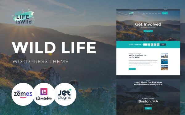 LifeisWild - Wild Life WordPress Theme - Image 1