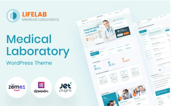 LifeLab - Medical Laboratory WordPress Theme - Image 1