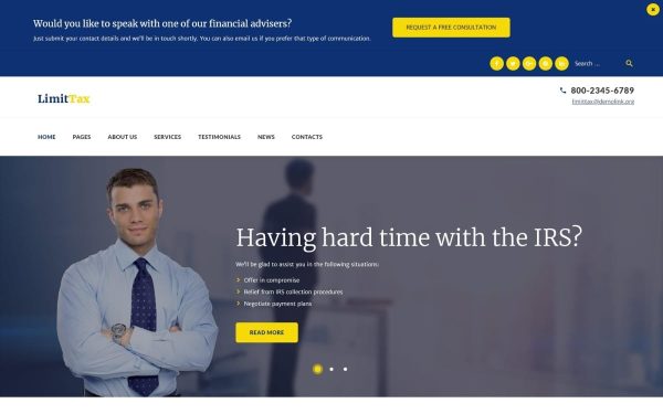 LimitTax - Auditing and Accounting WordPress Theme - Image 1