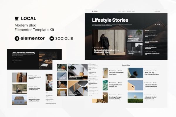 Local - Modern Blog & Magazine Elementor Template Kit - Image 1