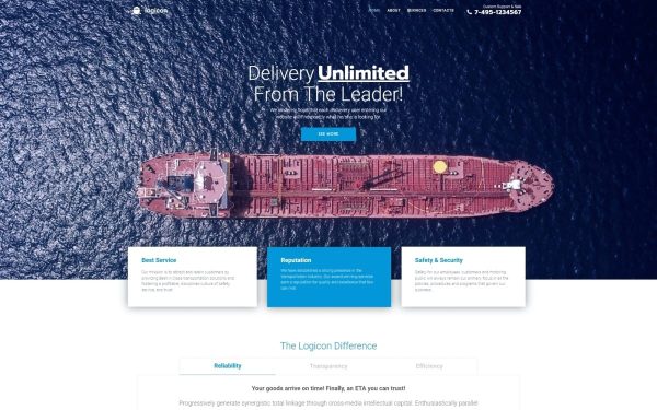 Logicon - Transportation Services Responsive WordPress Elementor Theme - Image 1