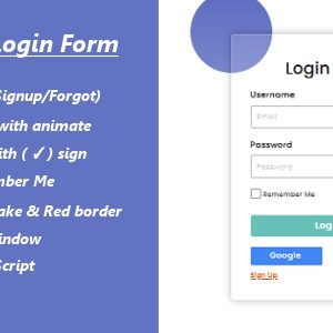 Login / Sign Up Form