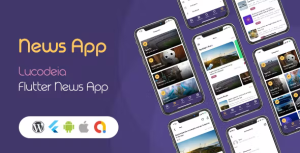 Lucodeia news flutter wordpress news app admob darkmode codermarket.png