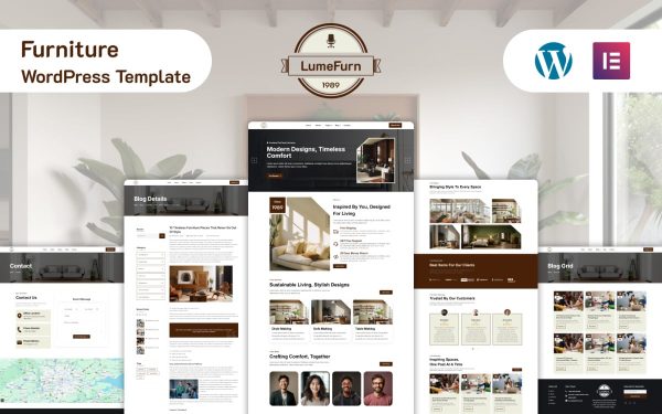 LumeFurn – Modern and Minimalist Furniture WordPress Theme - Image 1