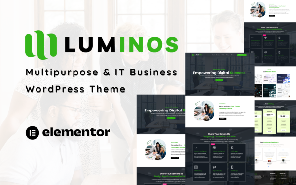 Luminos - Multipurpose IT & Business WordPress Theme One Page - Image 1