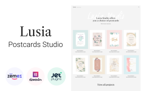 Lusia card design website wordpress theme.png