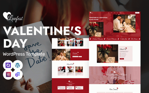 Luvfest - Romantic Valentine’s Day Celebration And Dating WordPress Elementor Theme - Image 1