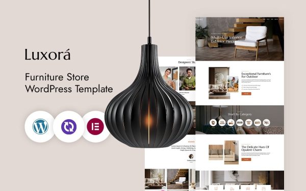 Luxora – Furniture And Interior Design CMS Elementor Template - Image 1