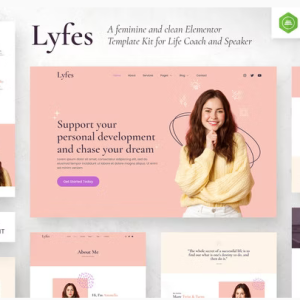 Lyfes – Feminine Life Coach & Speaker Elementor Template Kit