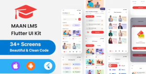 Maan lms student mobile app flutter ios android ui kit codermarket.png