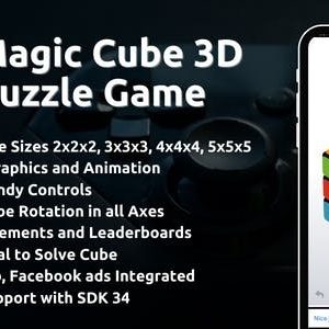 Magic Cube Puzzle 3D Game with AdMob Ads Android