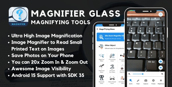 Magnifier glass magnifying flash with admob ads android codermarket.jpg