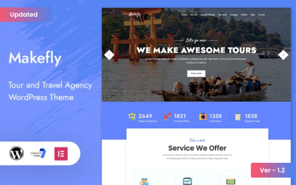 Makefly - Tour and Travel WordPress Theme - Image 1