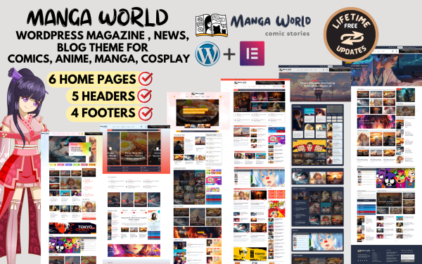Manga World - Anime & Manga News, Magazine, Stories, Blog WordPress Theme - Image 1