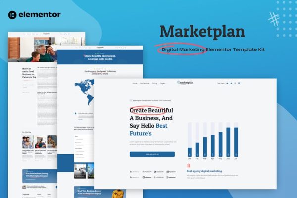 Marketplan - Digital Marketing Elementor Template Kit - Image 1