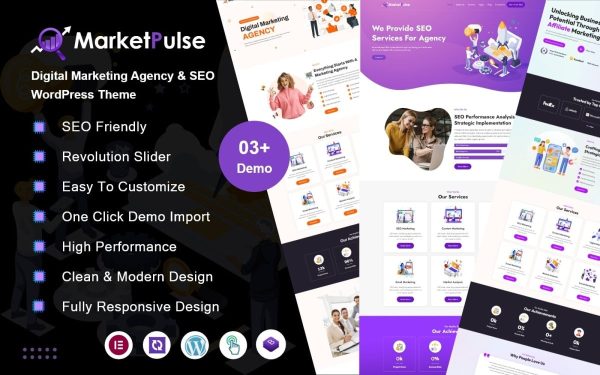 MarketPulse – Digital Marketing & SEO Agency WordPress Theme - Image 1