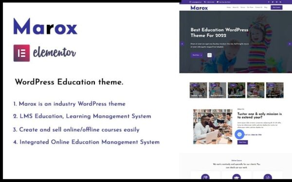 Marox - Academics and Education LMS WordPress Theme - Image 1