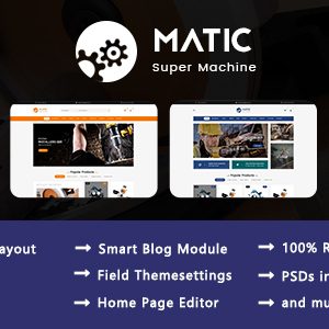 Matic - Super Machine PrestaShop Theme