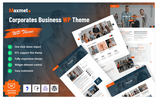 Maxmet - Corporate Business WordPress Theme - Image 1