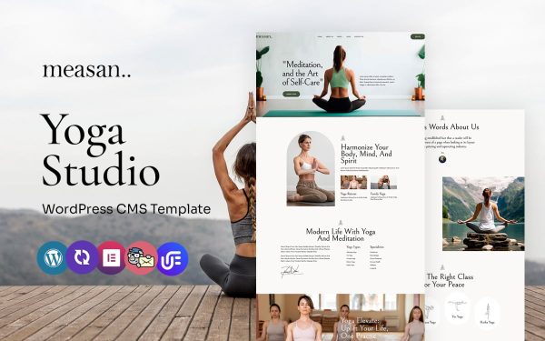 Measan - Yoga Studio And Class Multipurpose WordPress Elementor Theme - Image 1