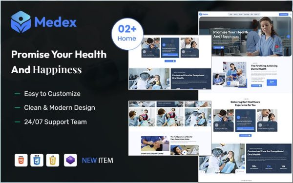 Medex – Dental Clinic & Medical Hospital WordPress Theme - Image 1