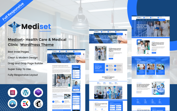 Mediset - Health Care & Medical Clinic WordPress Theme - Image 1