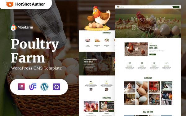 Meefarm - Poultry Farm And Agriculture WordPress Elementor Theme - Image 1