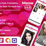 Meow - Android App Random Video Call - Dating - Interests - Subscriptions