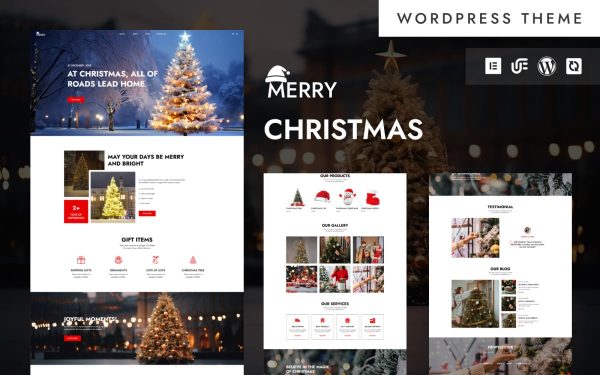 Merry - Christmas Gifts And Celebrations WordPress Elementor Theme - Image 1
