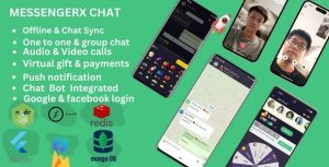 Messengerx flutter x nodejs chat mobile application with web codermarket.jpeg