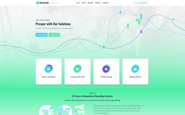 Metricon - Corporate Business WordPress Elementor Theme - Image 1
