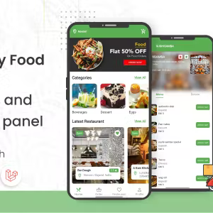 MightyFood - Flutter Online Food Ordering System with Laravel backend, Admin/Restaurant Panel & User