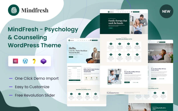 MindFresh – Psychology & Counseling WordPress Theme - Image 1