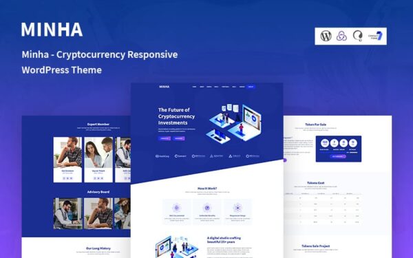 Minha - Cryptocurrency Responsive WordPress Theme - Image 1