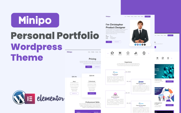 Minipo - Personal Portfolio WordPress Theme - Image 1