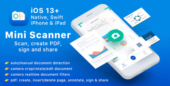 miniscanner-a-mini-powerfull-scanner-for-ios-13-codermarket.png MiniScanner - A mini powerfull scanner for iOS 13+ - Image 1