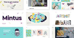 Mintus illustration portfolio theme gplpixel.png
