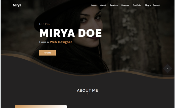 Mirya - Personal Portfolio WordPress Theme - Image 1