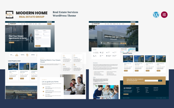 Modern Home - Real Estate Services & Agent WordPress Theme - Image 1
