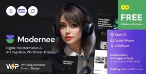 Modernee ai integration digital transformation wordpress theme gplpixel.jpg