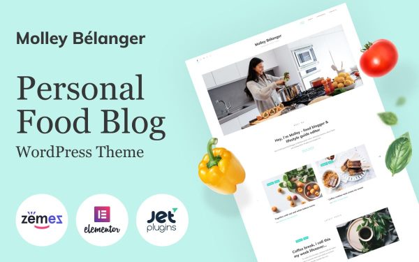 Molley Belanger - Food blog for storytelling WordPress Theme - Image 1