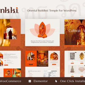 Monkki - Oriental Buddhist Temple Elementor Pro Template Kit