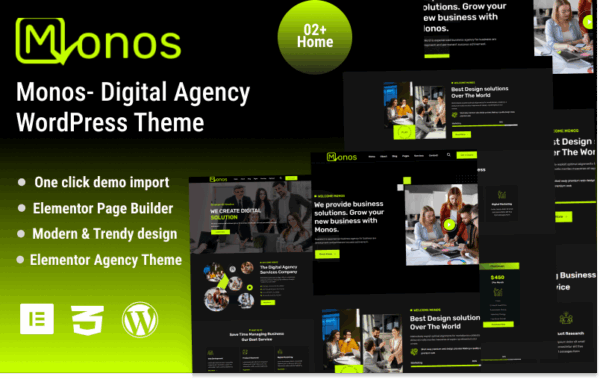 Monos- Digital Agency WordPress Theme - Image 1