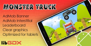 Monster truck with admob and leaderboard codermarket.png
