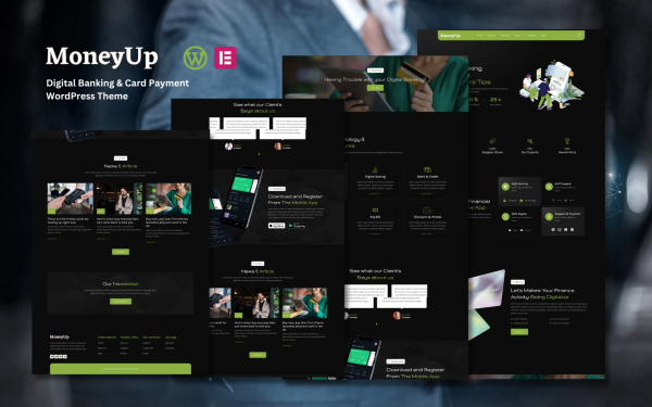 MonyUp - Digital Banking & Card Payment Services WordPress Theme - Image 1
