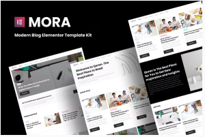 Mora modern blog elementor template kit gplpixel.png